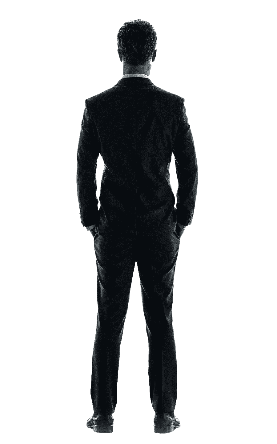 Business executive standing confidently