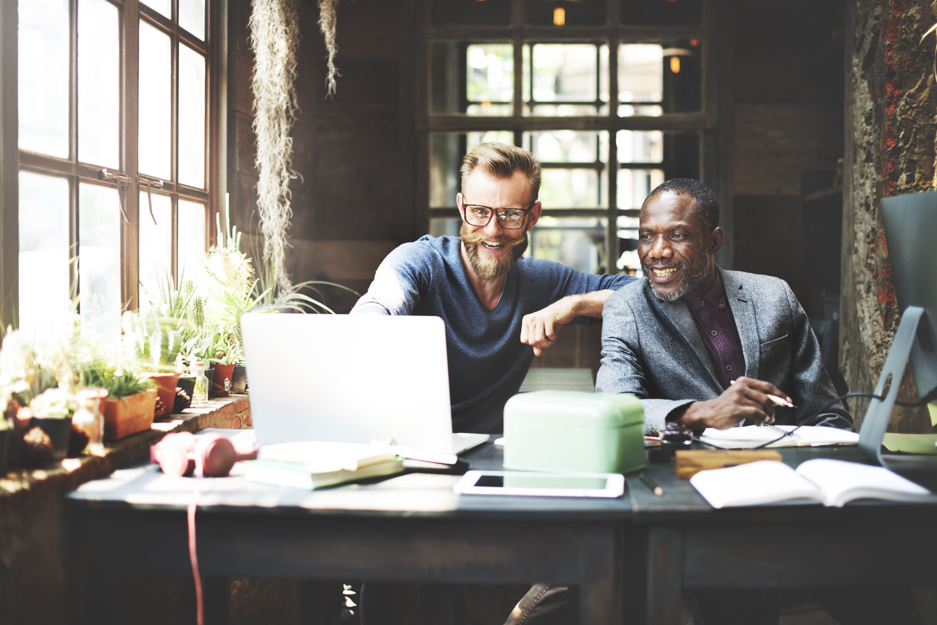 Business partners working together